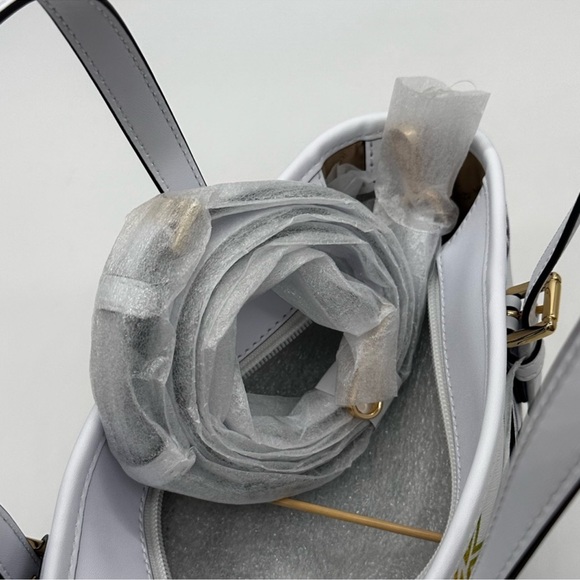 Michael Kors Jet Set Travel Extra-Small Top Zip Tote Bag Rainbow Optic White - Picture 10 of 11